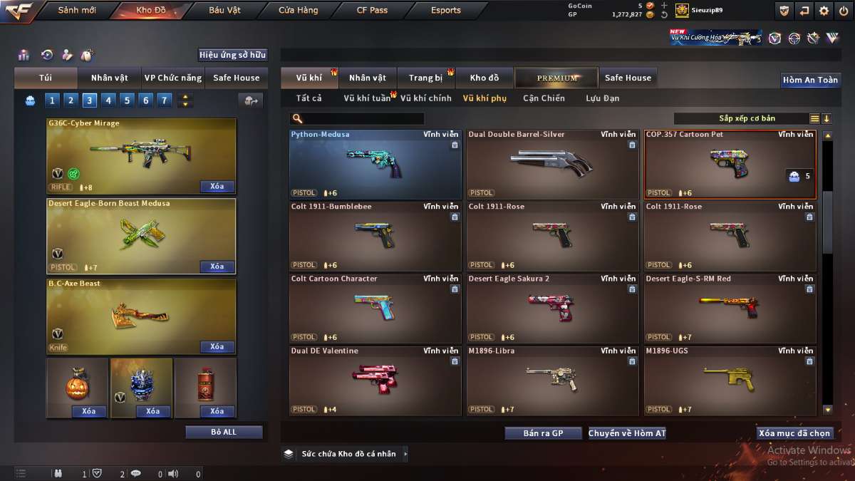 shop acc cf uy tin gia re
